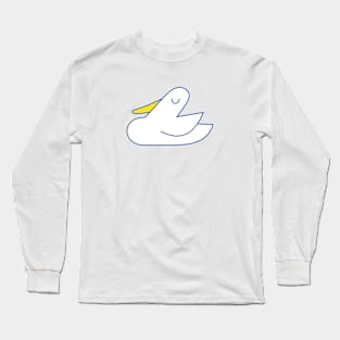 Cute Sleepy Swan Illustration Long Sleeve T-Shirt